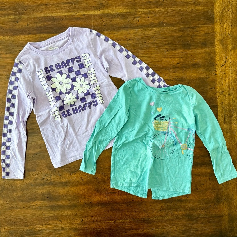 Epic Threads Purple Top and Bicycle Top Size S 6/6x GUC